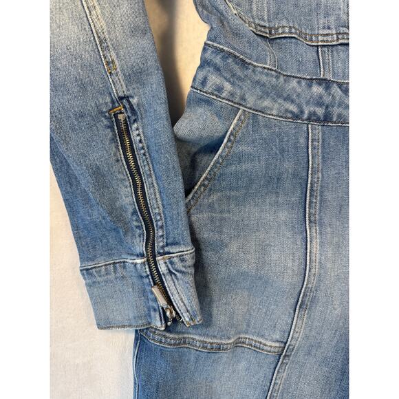 Jonathan Simkhai Denim Zipper Utility Jumpsuit Jean BodySuit Onesie 6 Small - Picture 4 of 16